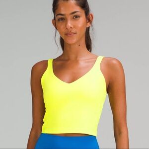 Lululemon Align Cropped Tank Size 10 in Electric Lemon